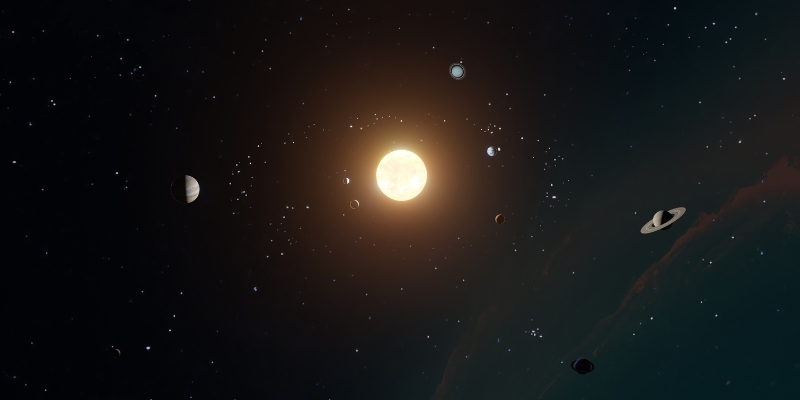 Pięć planet w 4 stopniu znaków